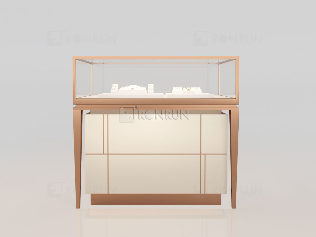 Modern Jewelry Showcase Counter Design Hidden LED