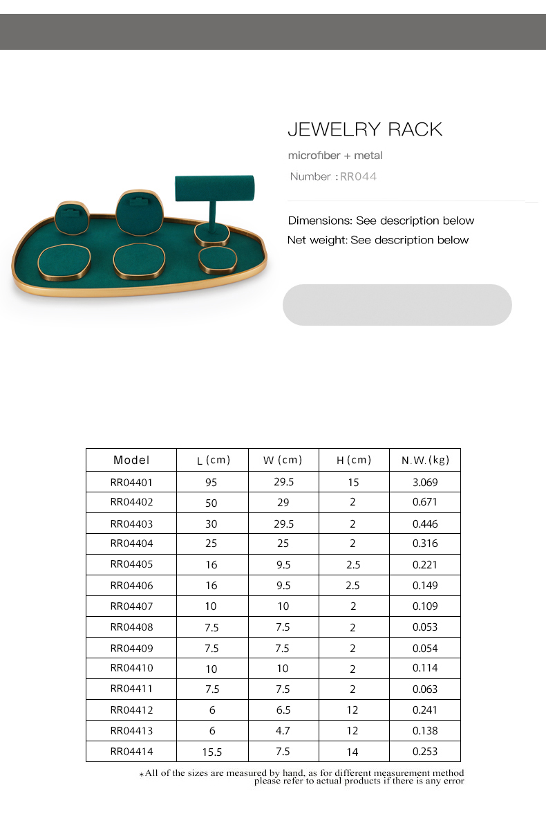 RONRUN Jewelry Display Stand Set Exhibitor