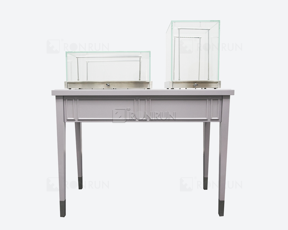 Countertop Jewelry Display Cases Wooden Table