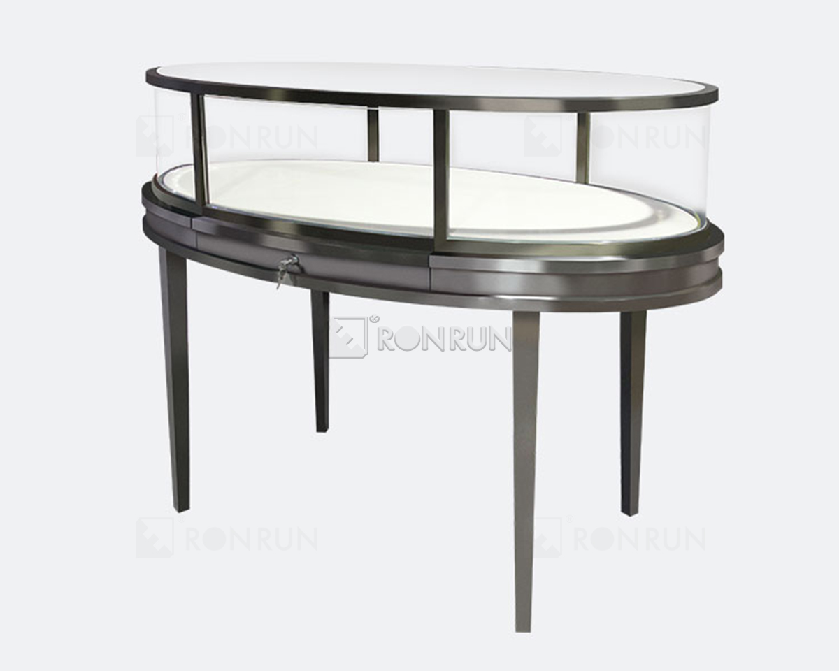 Showcase For Jewellery Shop New Design Oval Display Case