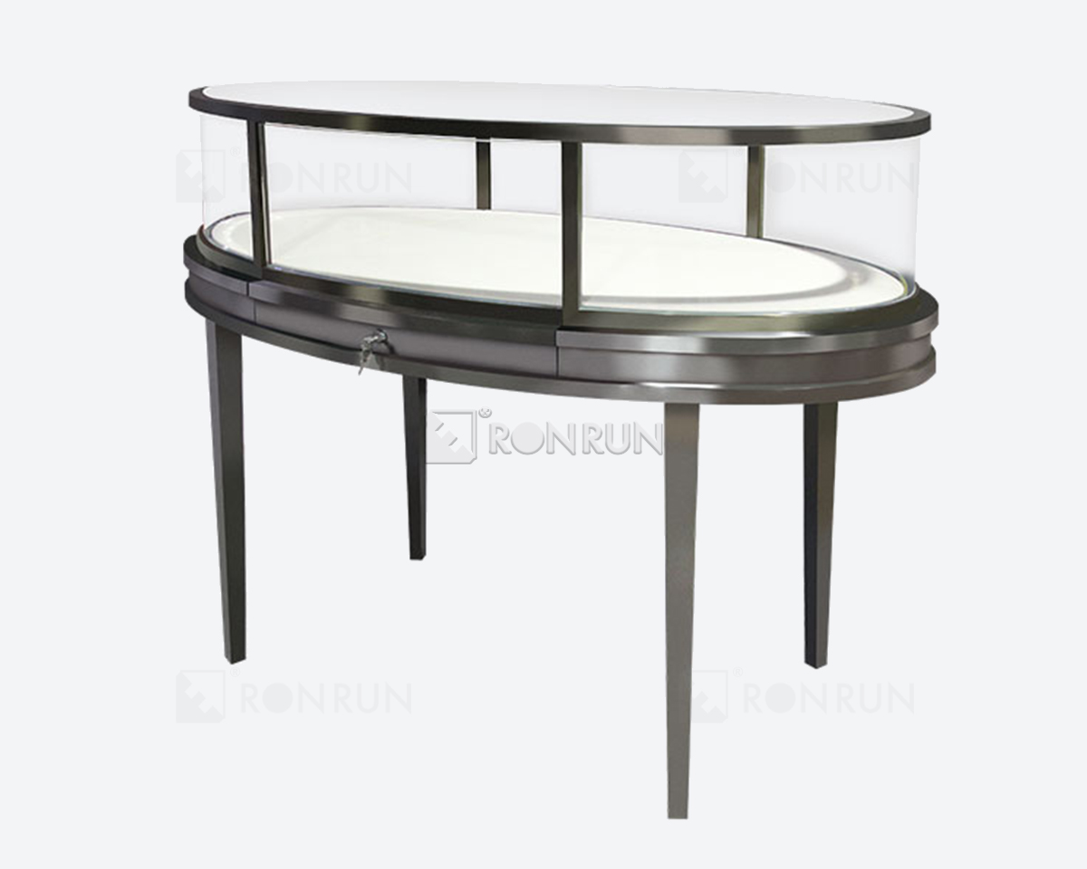 Showcase For Jewellery Shop New Design Oval Display Case