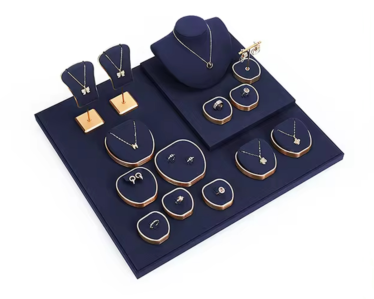 Holder-Necklace-Blue-Style-Jewelry-Display-Set-Pendant-Ring-Earring-Necklace-Display-Props-Sets